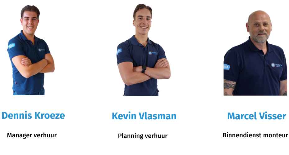 Het verhuurteam van Metech Rentals
